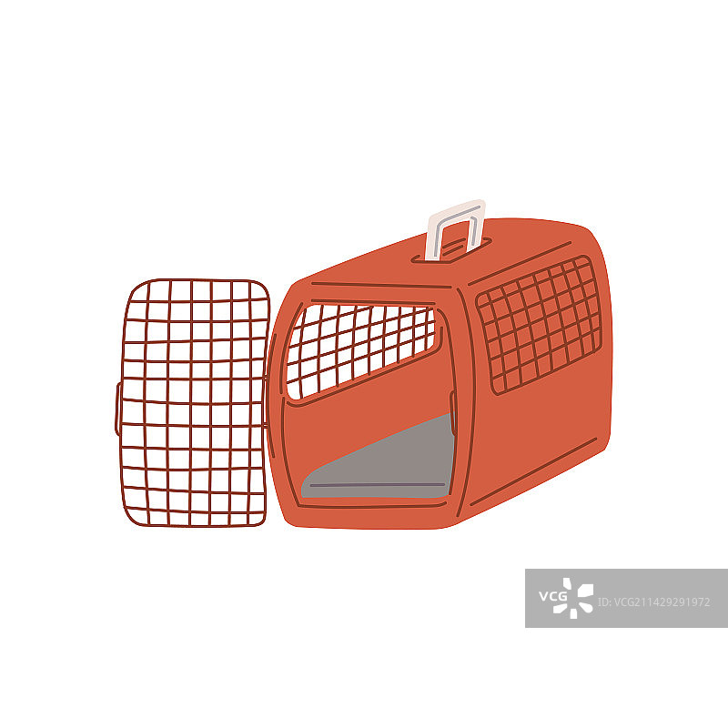 宠物旅行或就医用塑料便携箱图片素材
