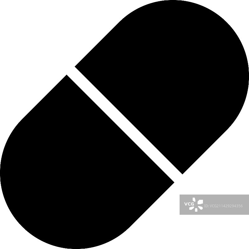 白色背景下的胶囊药丸图标图片素材