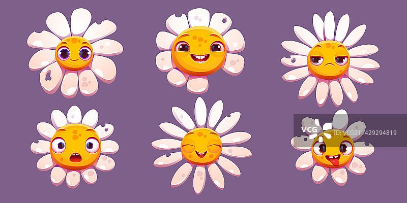 带情感的卡通甘菊角色图片素材