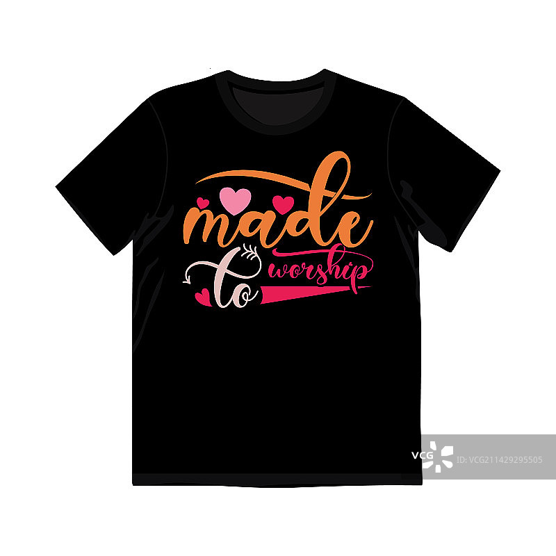 情人节崇拜主题T恤设计图片素材