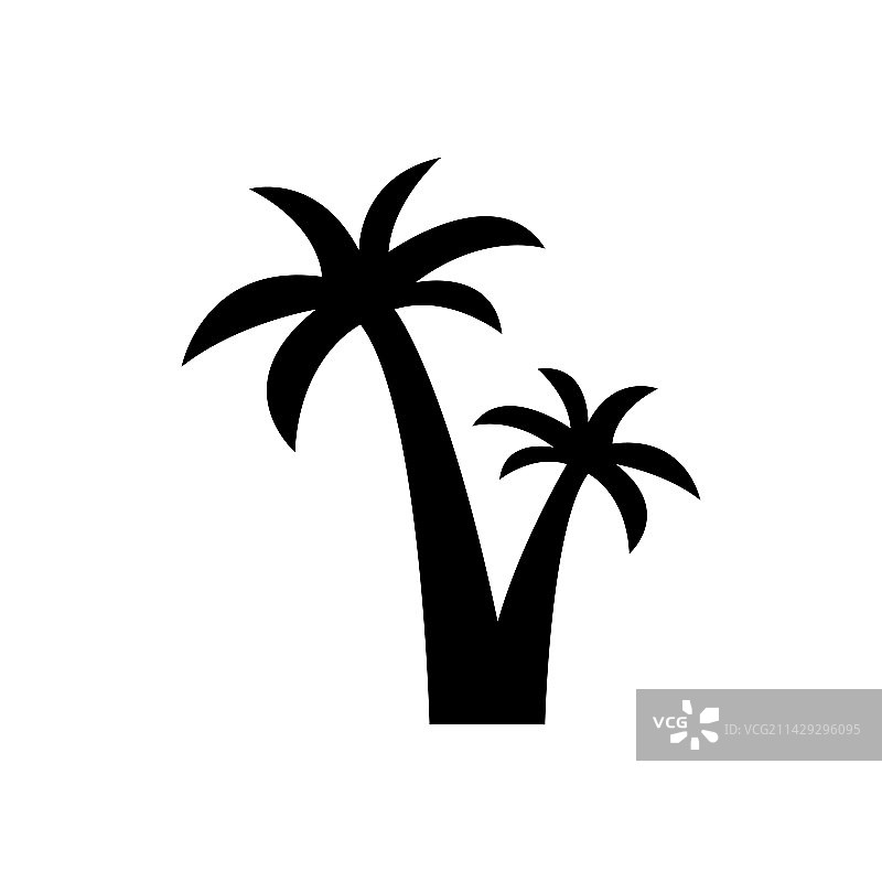 棕榈树夏季标志模板图片素材