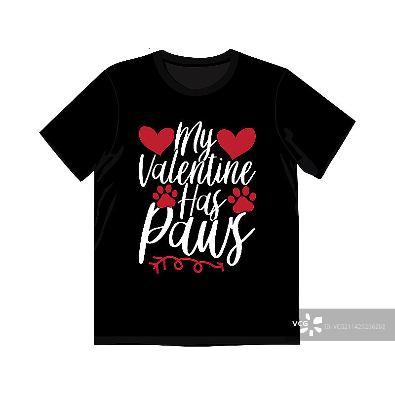 我的情人节爪印图案衬衫设计图片素材