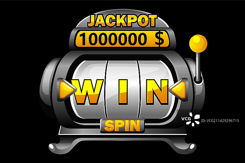 在线赌场的黑色老虎机图片素材