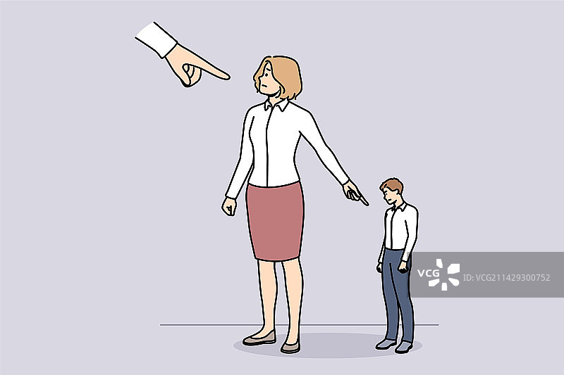 商务人士用手指指责图片素材