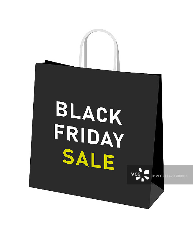 黑色星期五促销购物纸袋模板图片素材