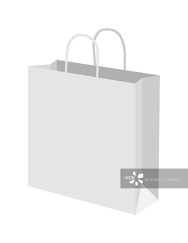 空白购物纸袋模板图片素材