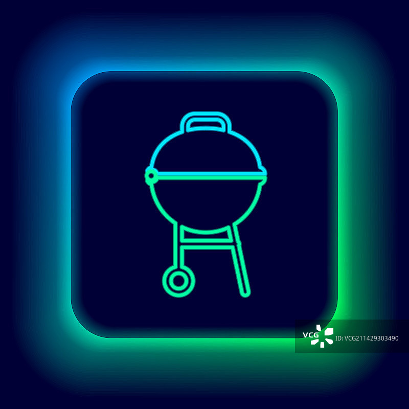 霓虹烧烤架图标图片素材
