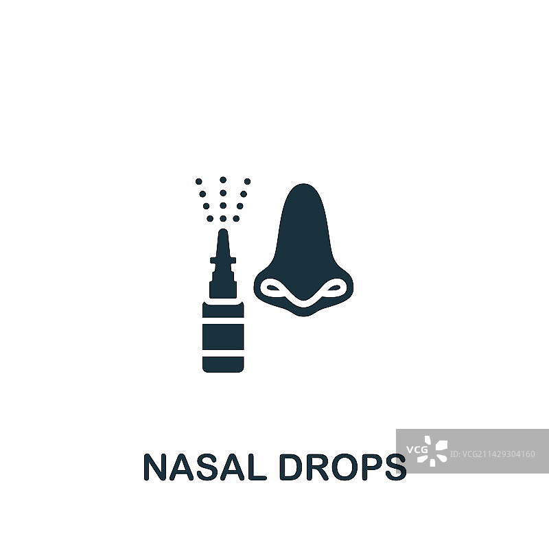滴鼻剂单色简约图标图片素材