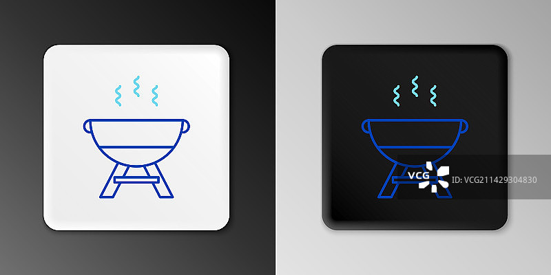 烧烤架线性图标图片素材