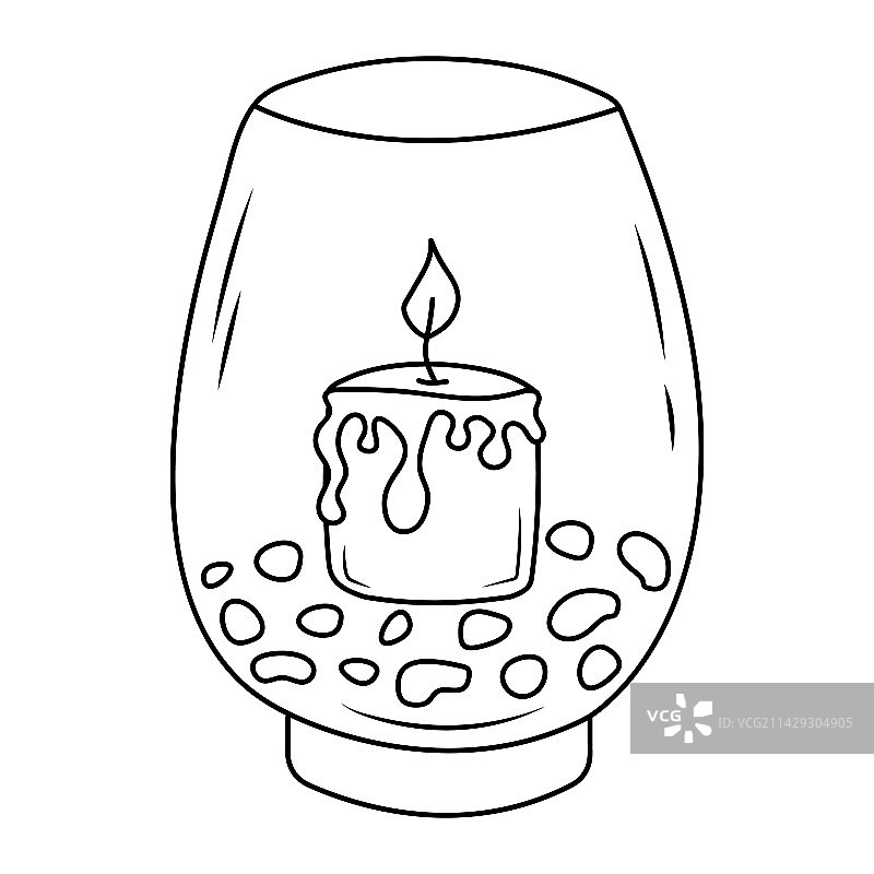 石头花瓶香薰蜡烛家居摆件图片素材