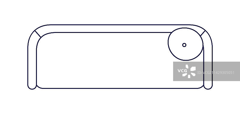 沙发顶部俯视直视设计轮廓图片素材