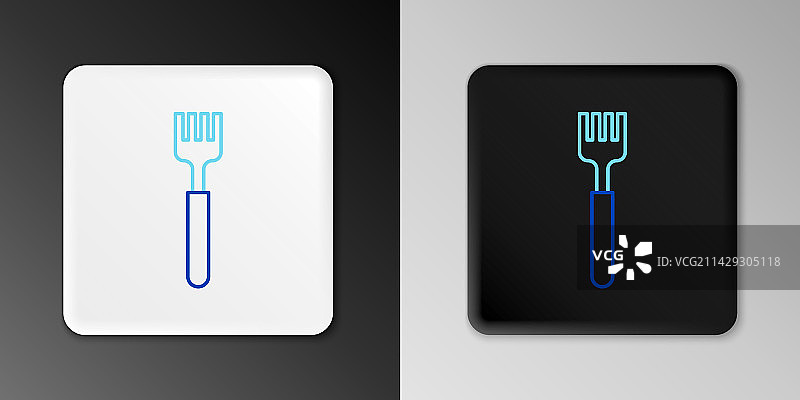 灰色背景上的叉子图标图片素材