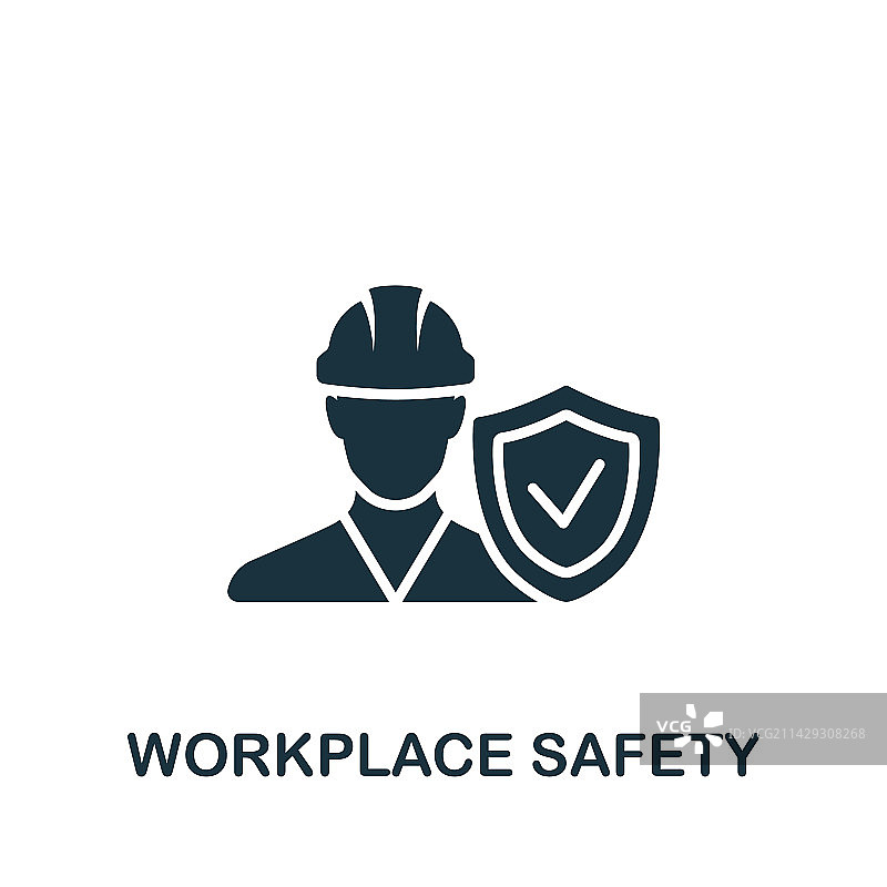 工作场所安全单色图标图片素材