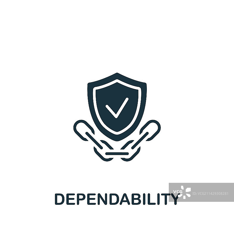 可靠性图标单色简约标志图片素材