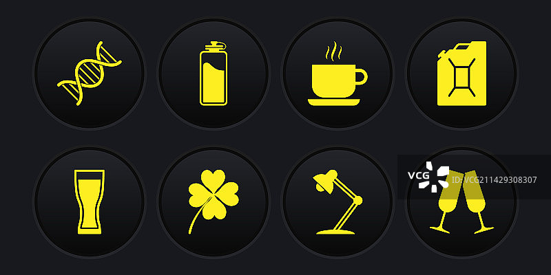 啤酒杯、汽油桶等组合图片素材