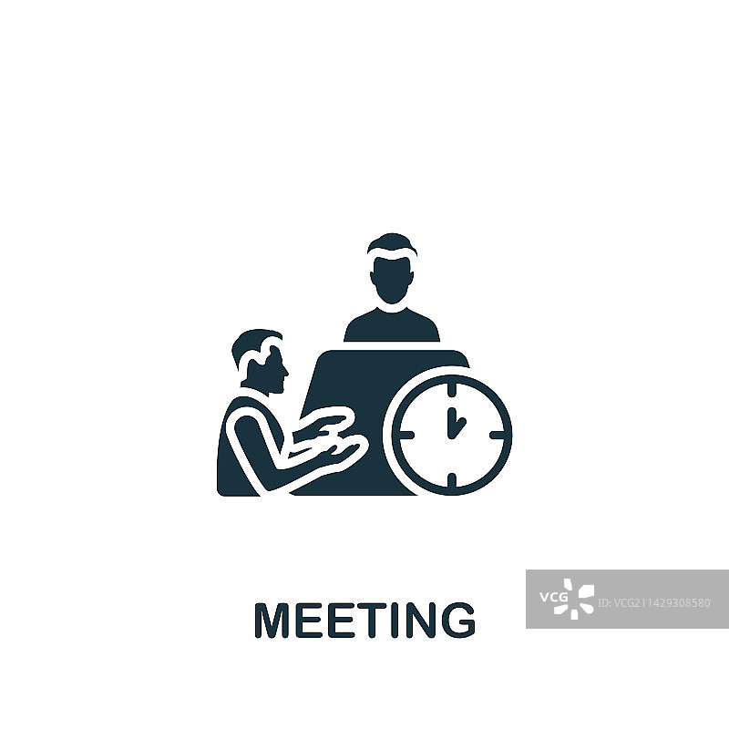 来自演讲的会议图标单色简单符号图片素材