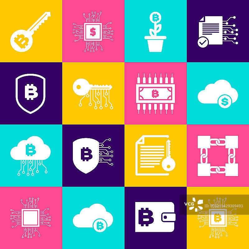 CPU矿场区块链技术图片素材