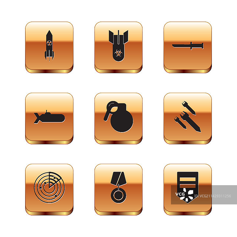 带有目标军事的核火箭雷达图片素材