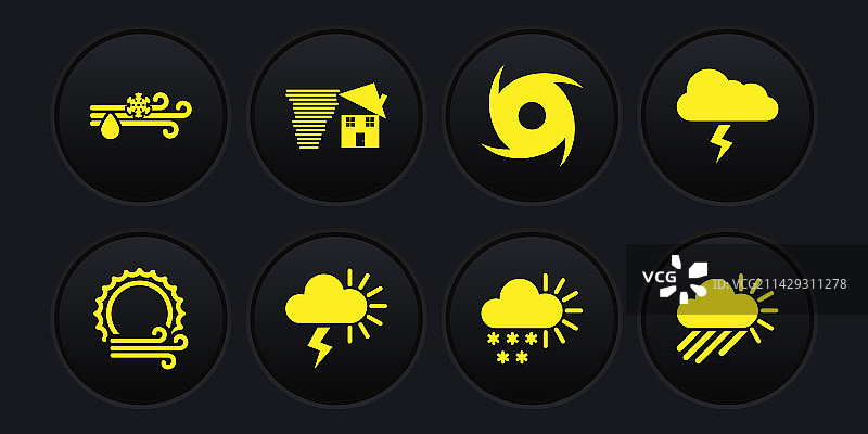 风和日丽的暴风雪与龙卷风天气图片素材