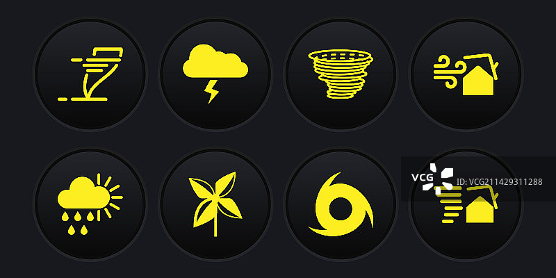 多云、有雨、有阳光、龙卷风合集图片素材