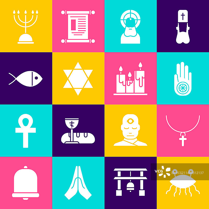 意大利面神教基督教十字链图片素材