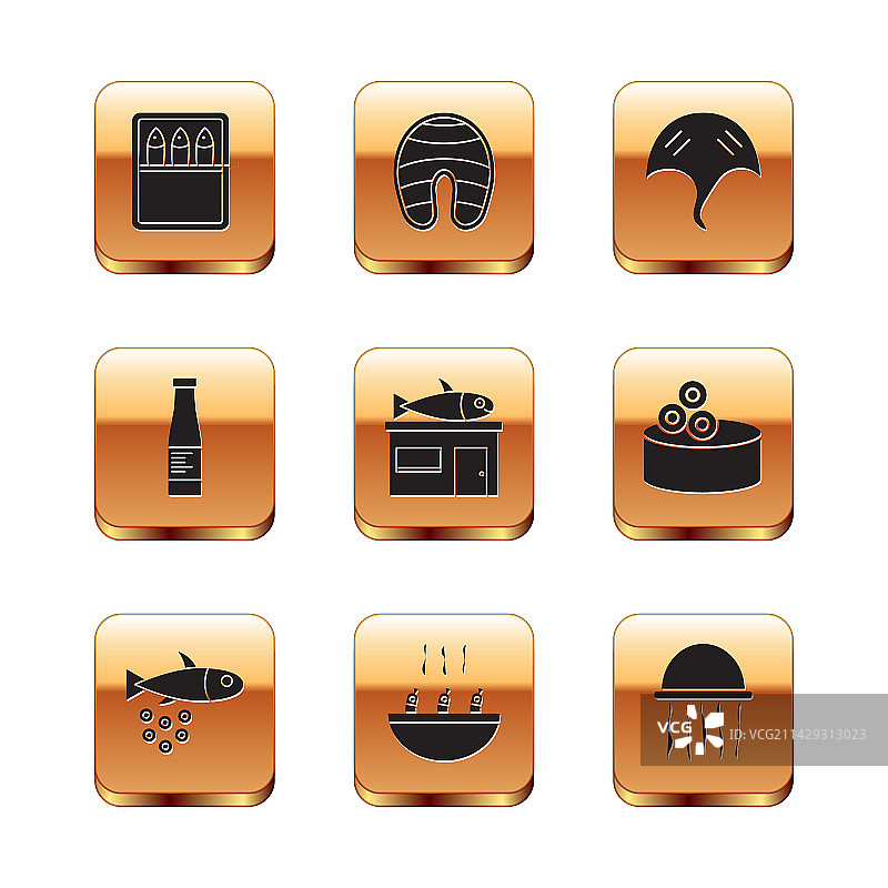 罐头鱼鱼子酱虾仁汤套餐图片素材