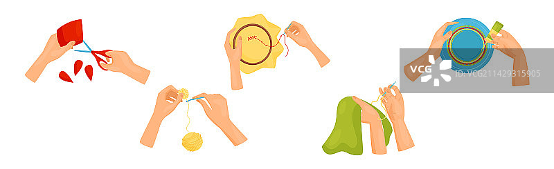 手部进行创意手工制作图片素材