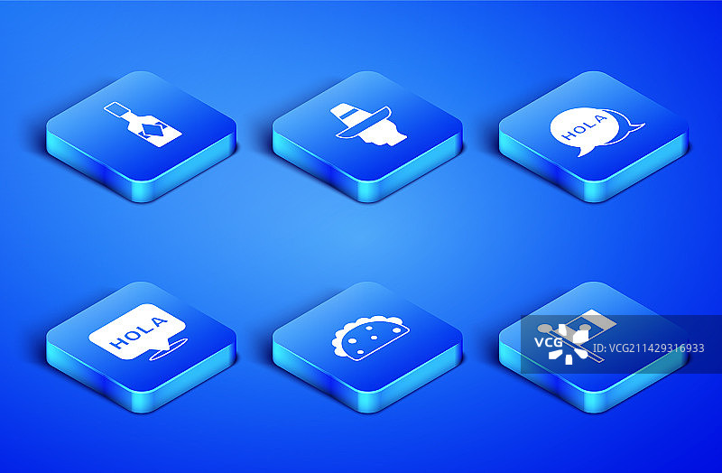 墨西哥国旗辣椒酱玉米饼卷饼套装图片素材