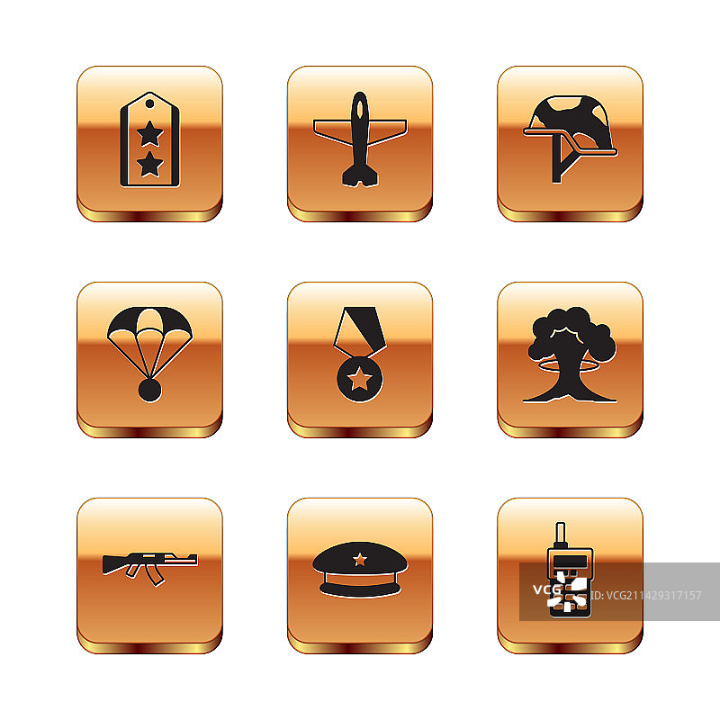 军衔冲锋枪贝雷帽奖励图片素材