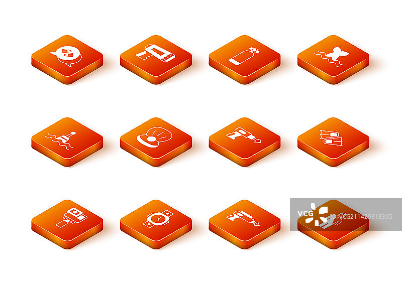 极限运动相机、潜水手表、漂浮物组合图片素材