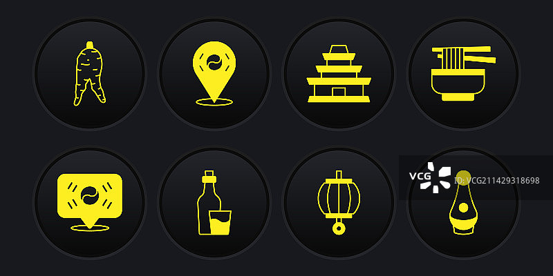 韩国拉面烧酒瓶场景图片素材