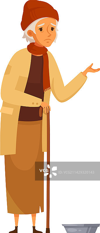 无家可归的老妇人图片素材