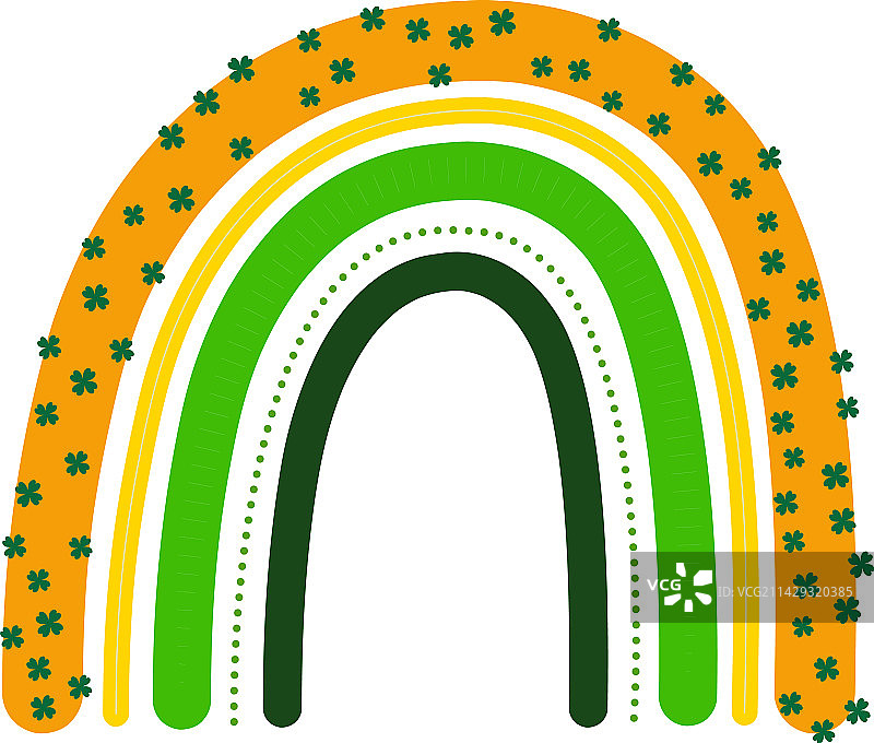 圣帕特里克节波西米亚风彩虹图片素材