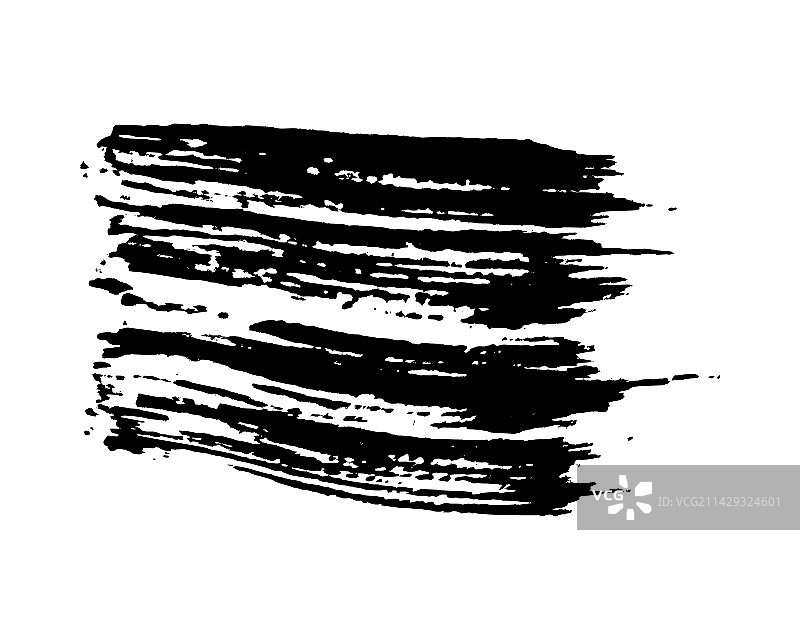 白色背景上的黑色笔刷笔触图片素材