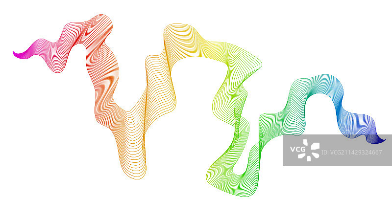 抽象背景与波梯度线图片素材