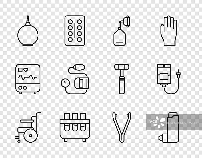 残疾人轮椅和吸入器图片素材