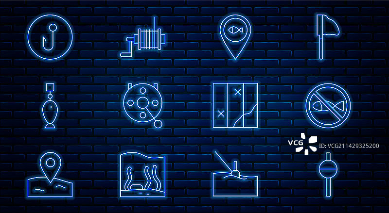 钓鱼浮标禁止钓鱼区域图片素材