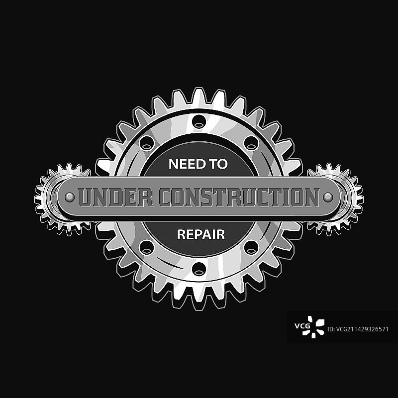 复古银色钢制齿轮标签图片素材