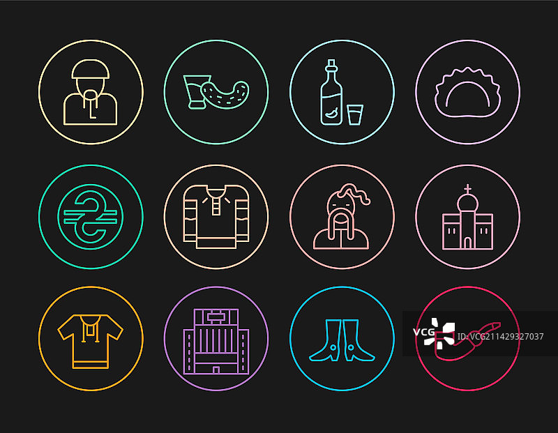 烟斗教堂建筑伏特加线条图片素材