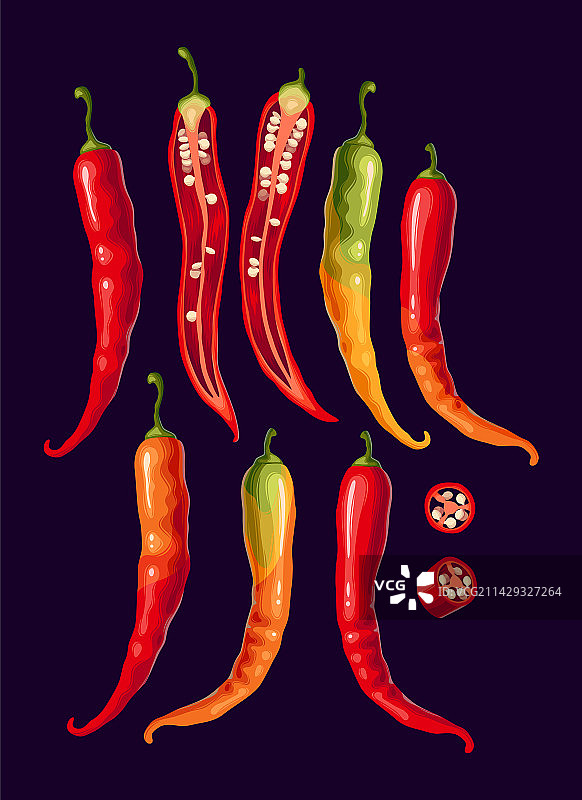 白色背景上的辣椒图片素材