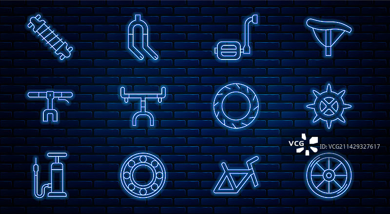 自行车车轮链轮曲柄脚踏线条设计图片素材