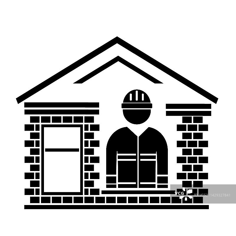 建筑承包商行业网站图标图片素材