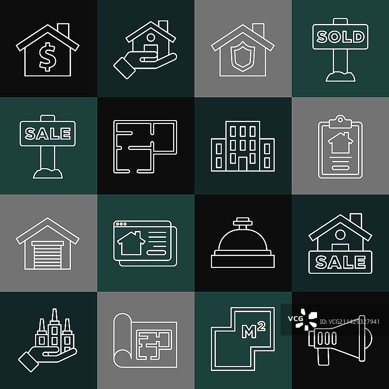 扩音器促销房屋挂牌合集图片素材