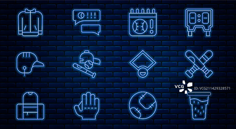 啤酒杯和交叉的棒球棍图片素材