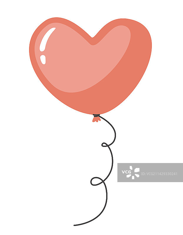 卡通风格的心形气球图片素材