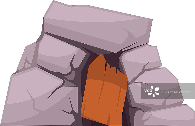 原始石洞场景图片素材