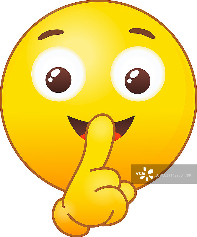 安静的表情符号图片素材