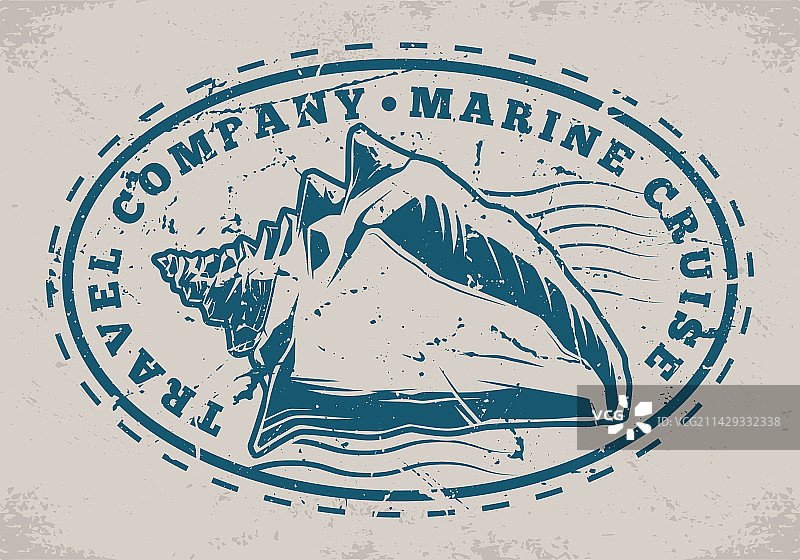 船用旅行复古标签单色图片素材