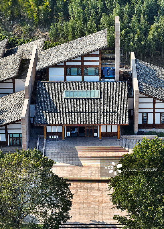 四川省广安市邓小平故里旅游区航拍图片素材