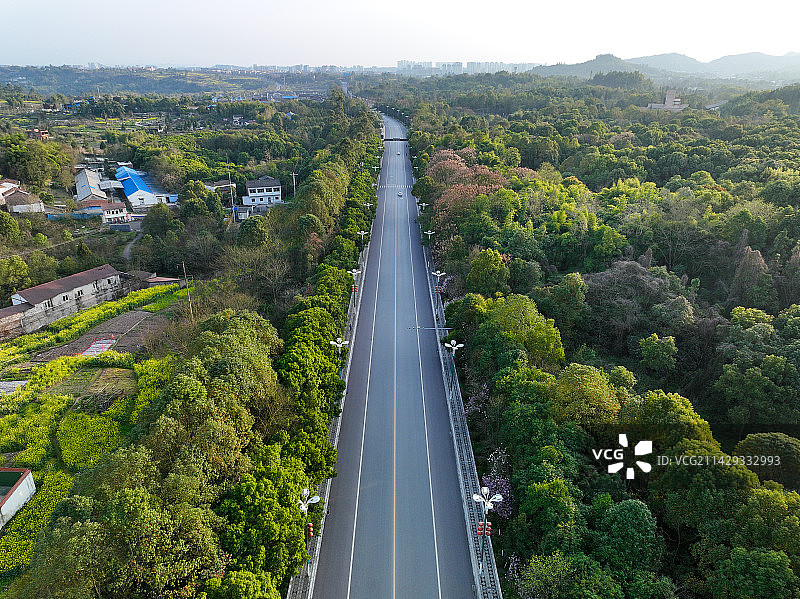 四川省广安市邓小平故里旅游区航拍图片素材